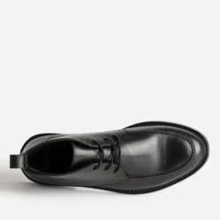 Chukka boots plateau noir cuir