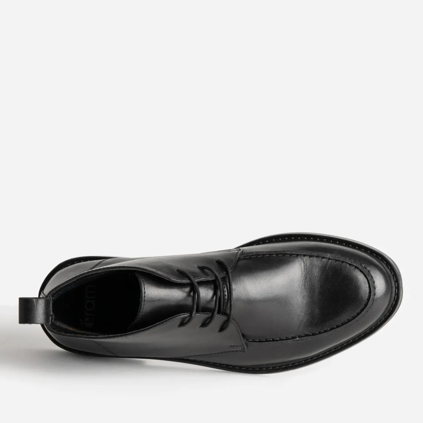 Chukka boots plateau noir cuir