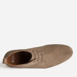 Chukka boots taupe cuir velours