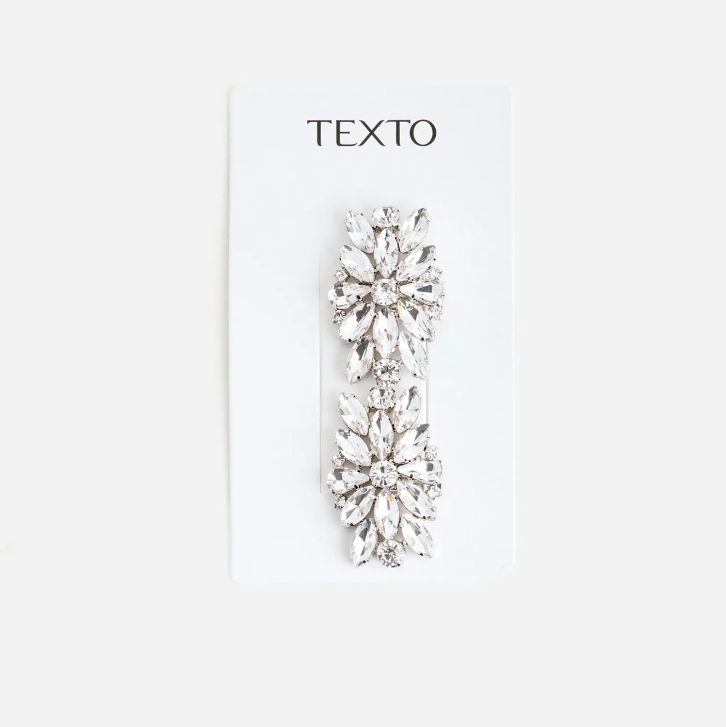 Clips gris amovibles en strass