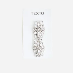Clips gris amovibles en strass
