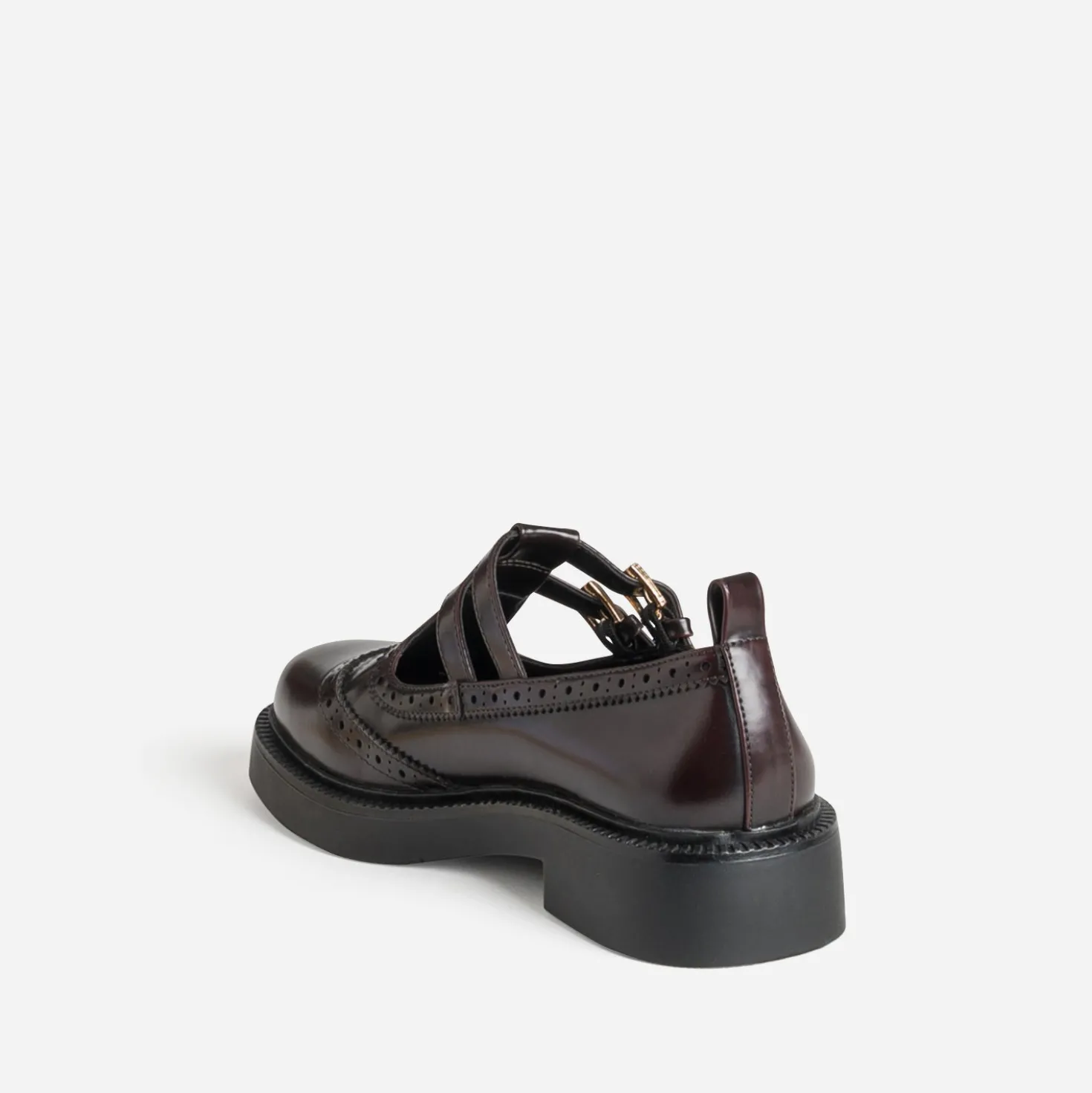 Derby babies bordeaux détails perforations