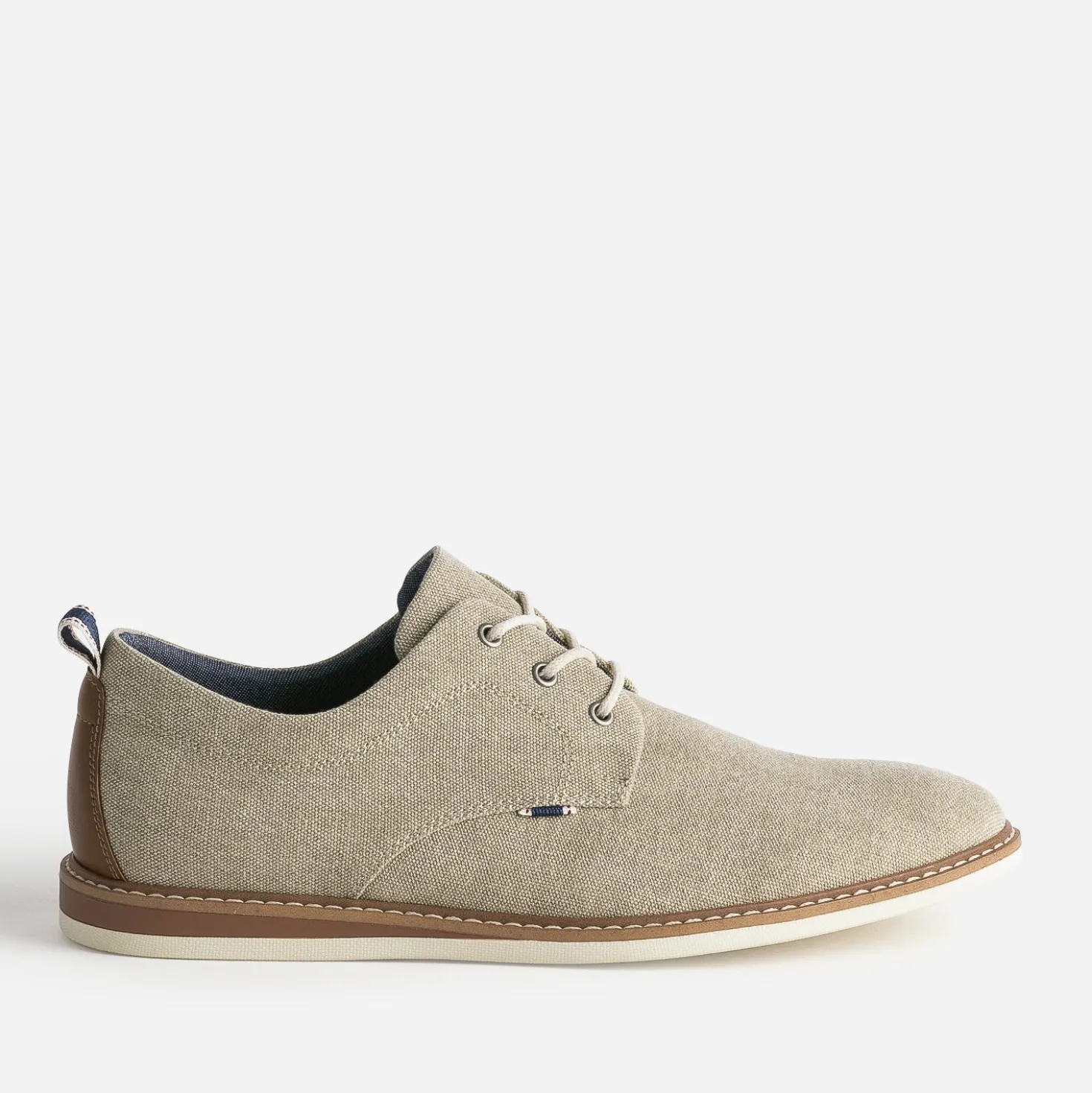 Derby beige chiné en textile