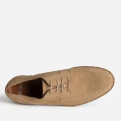 Derby beige cuir velours