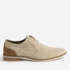 Derby beige en textile chiné