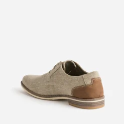 Derby beige en textile chiné