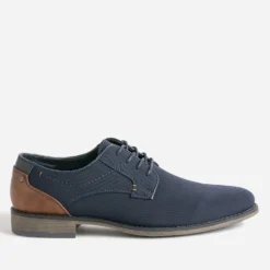 Derby bleu marine en textile