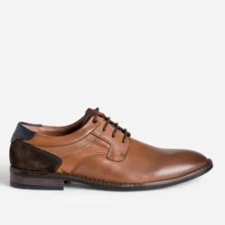 Derby camel cuir