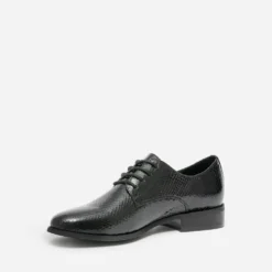 Derby éco-conçu noir verni effet python