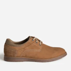 Derby cognac cuir nubuck