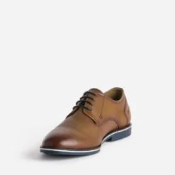 Derby cognac en cuir