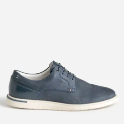 Derby confort bleu cuir éco-conçu