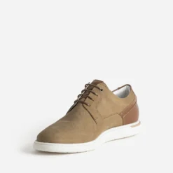 Derby confort camel cuir éco-conçu
