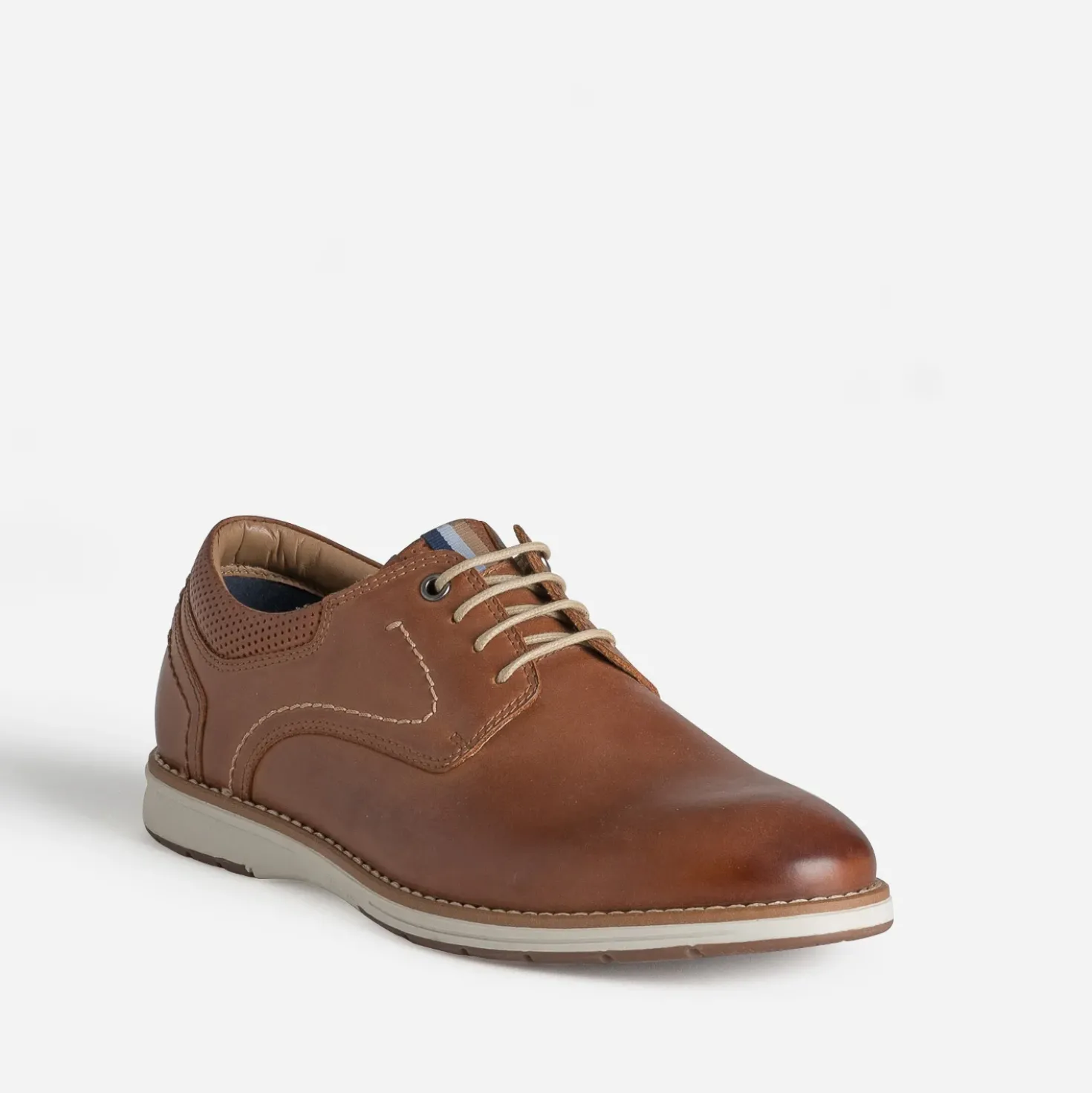 Derby confort cognac cuir
