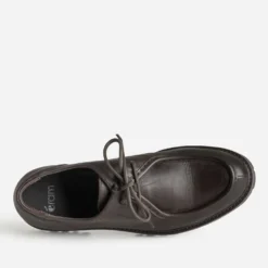 Derby détente en cuir marron