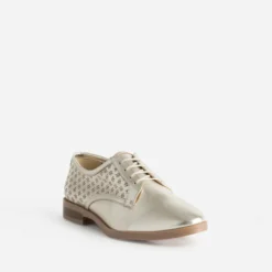 Derby ERAM FLEX doré cuir ajouré