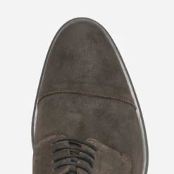 Derby ERAM FLEX marron en cuir velours