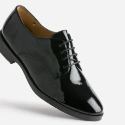 Derby ERAM FLEX noir en cuir verni