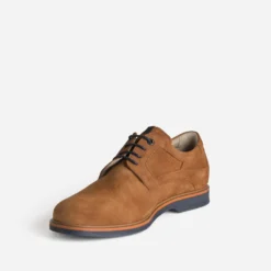 Derby FLUCHOS cognac cuir velours