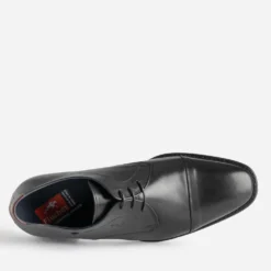 Derby FLUCHOS noir cuir bout droit