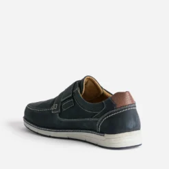 Derby FRANCE ARNO bleu cuir nubuck