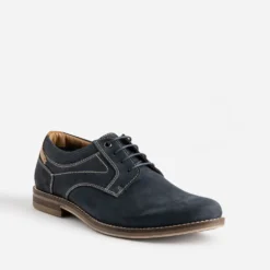 Derby marine cuir nubuck