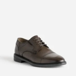 Derby marron cuir bout droit