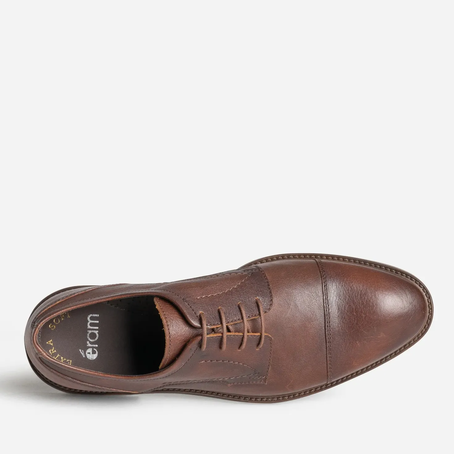 Derby marron cuir bout droit