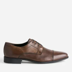 Derby marron cuir bout droit