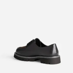 Derby marron cuir et sherpa