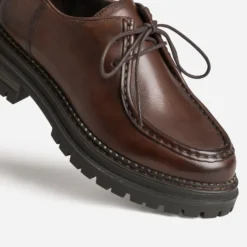 Derby marron cuir semelle crantée