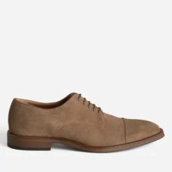 Derby marron cuir velours