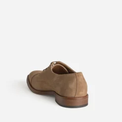 Derby marron cuir velours