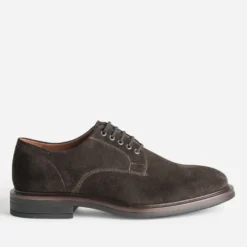Derby marron cuir velours