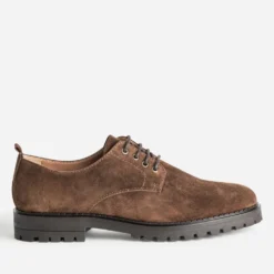 Derby marron cuir velours semelle crantée