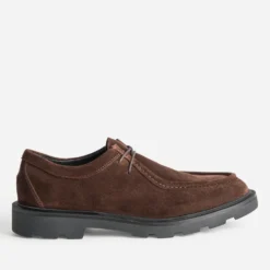 Derby marron cuir velours semelle crantée