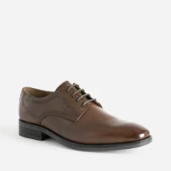 Derby marron en cuir
