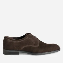Derby marron foncé cuir velours