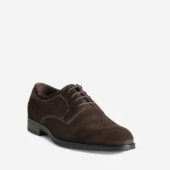 Derby marron foncé cuir velours