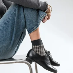 Derby noir cuir