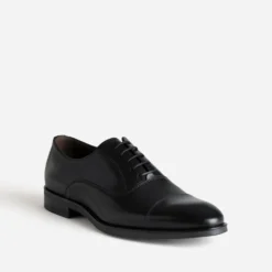Derby noir cuir bout droit