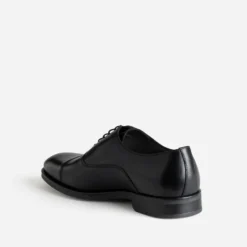 Derby noir cuir bout droit