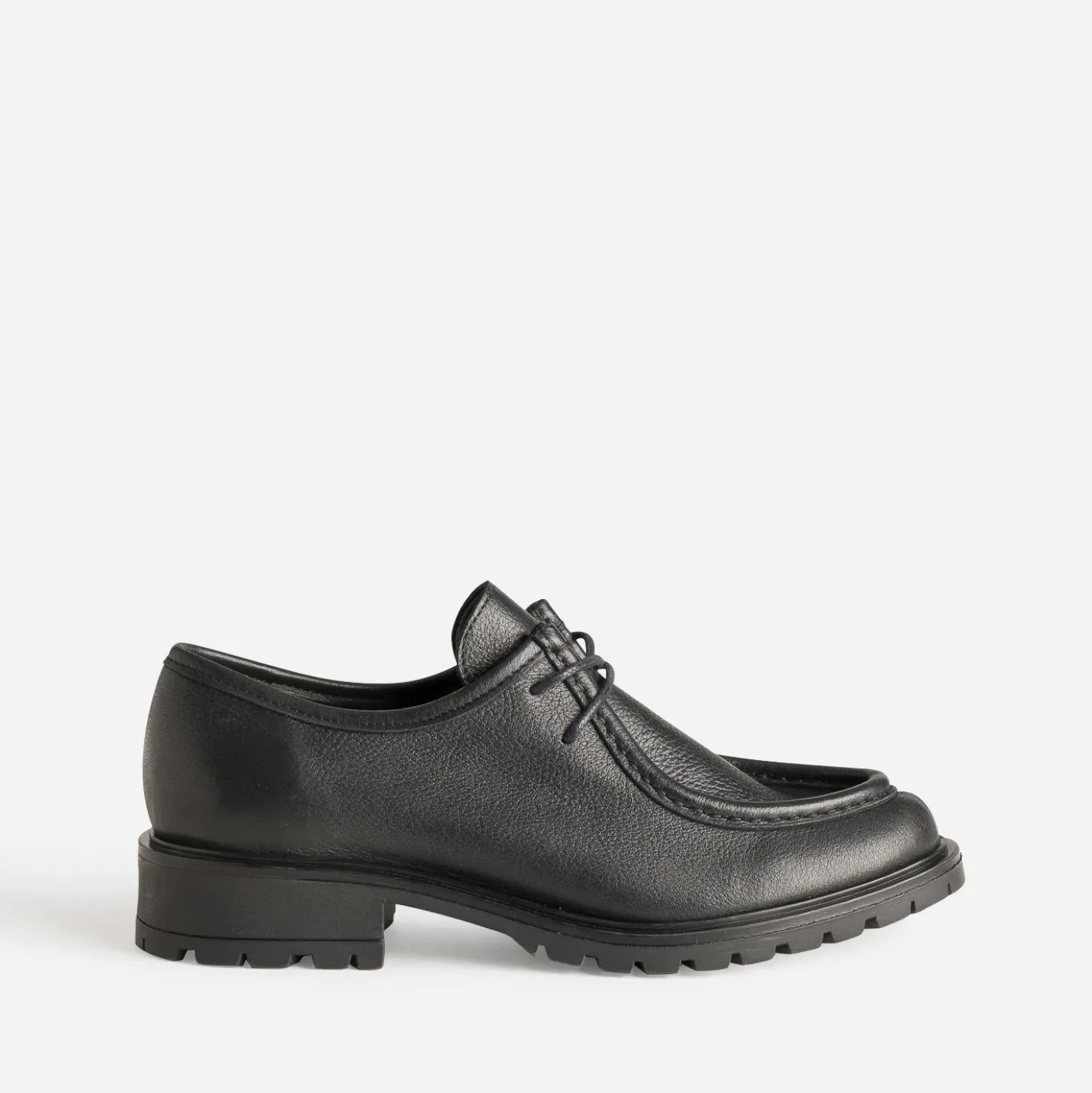 Derby noir cuir semelle crantée