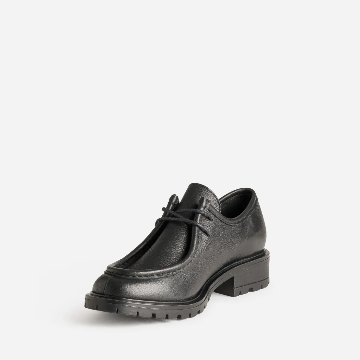 Derby noir cuir semelle crantée