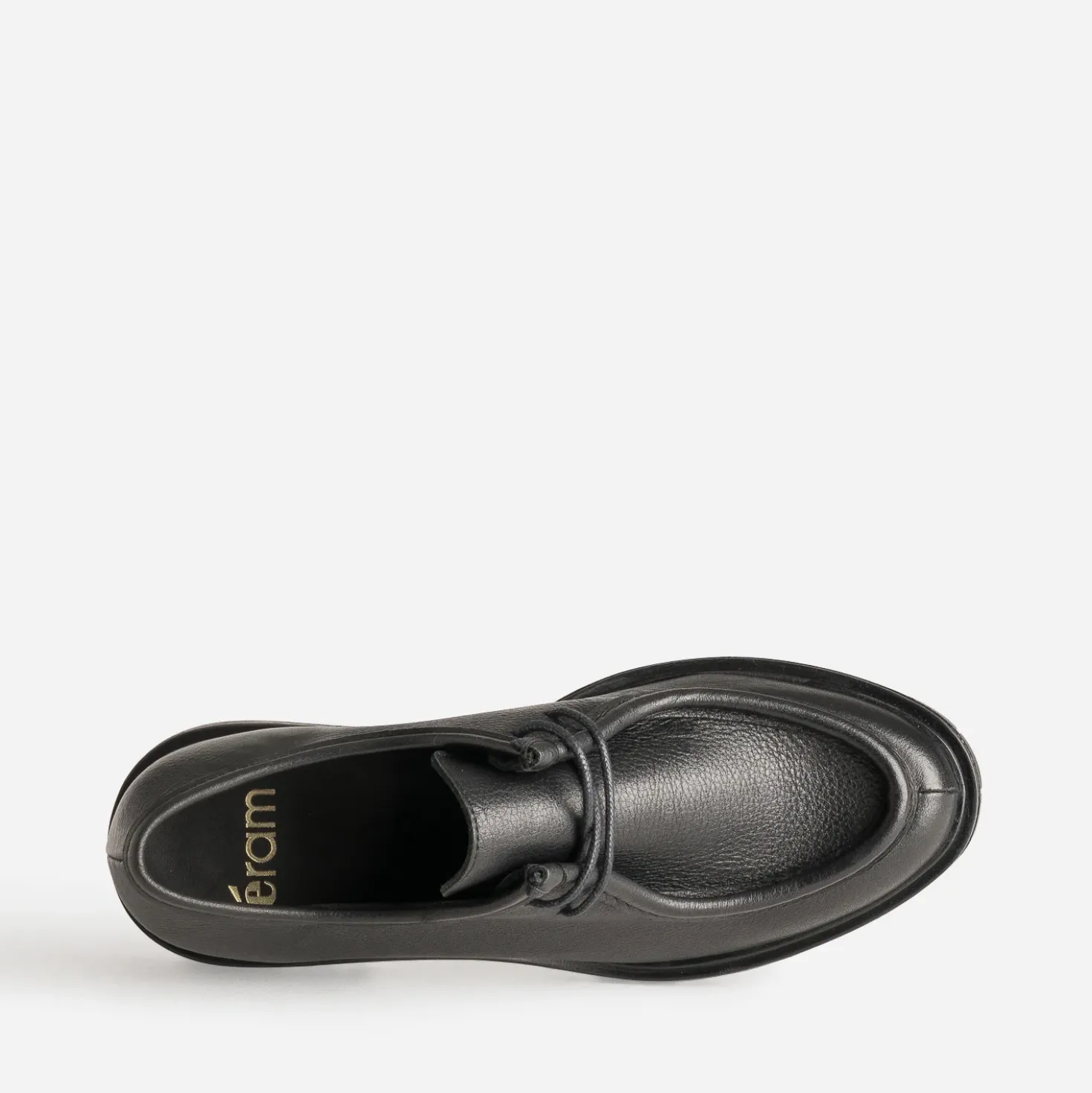 Derby noir cuir semelle crantée