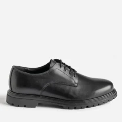 Derby noir cuir semelle crantée