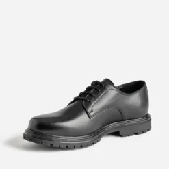 Derby noir cuir semelle crantée