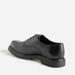 Derby noir cuir semelle crantée