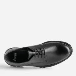 Derby noir cuir semelle crantée