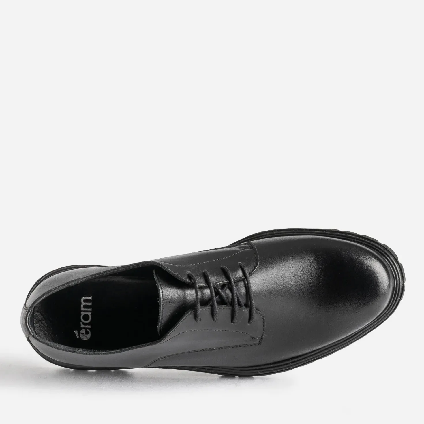 Derby noir cuir semelle crantée
